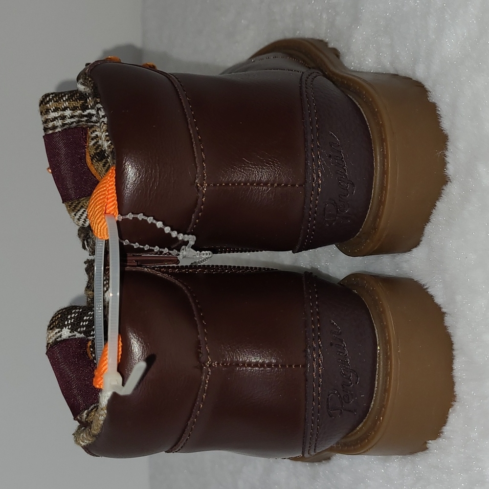 NWOT Original Penguin London Boots Brown w/ Side Zipper Boys' Size 9 - Picture 8 of 10